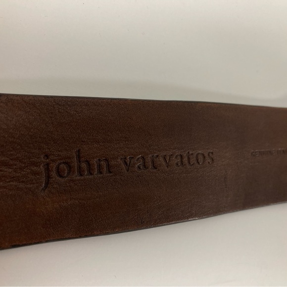 John Varvatos Croc Embossed Leather Belt. Size 36 - Picture 6 of 8